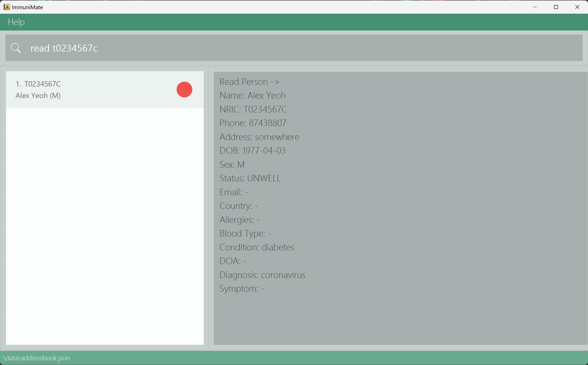 Read Command Result